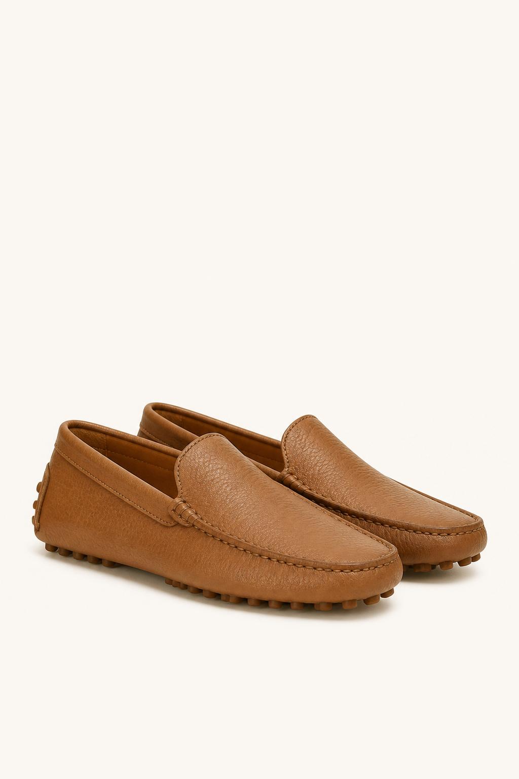 Italian Leather Driving Shoes front view