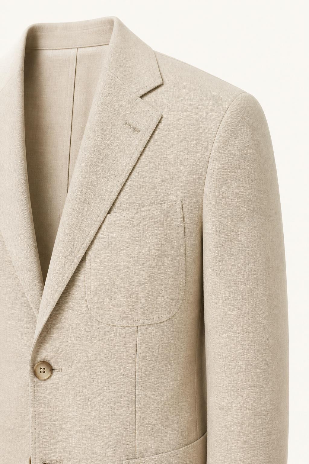 Linen Suit Jacket detail view