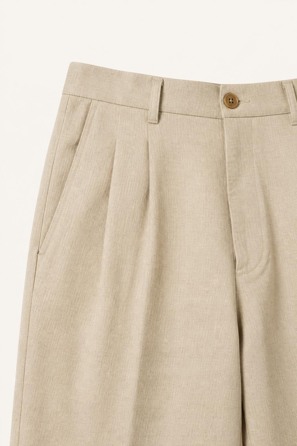 Tailored Linen Trousers detail view